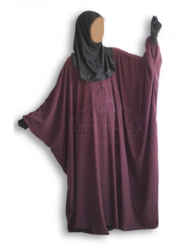 Abaya de borboleta Umm Hafsa "Caviary Luxe" - Ameixa-Abaya Umm Hafsa-Maktaba-Ahloulhadith