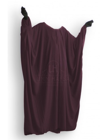 Abaya a farfalla "Caviary Luxe" di Umm Hafsa - Prugna-Abaya Umm Hafsa-Maktaba-Ahloulhadith
