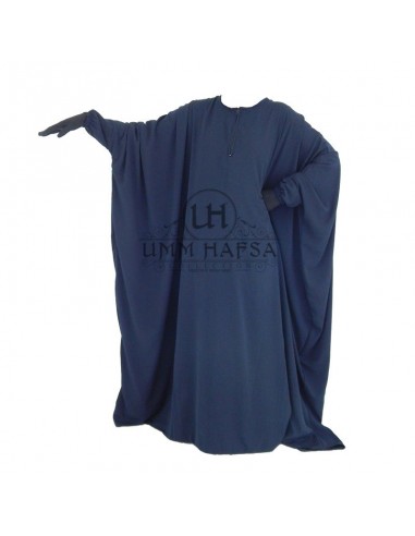 Vlinder abaya Umm Hafsa - Blauw-Abaya Umm Hafsa-Maktaba-Ahloulhadith