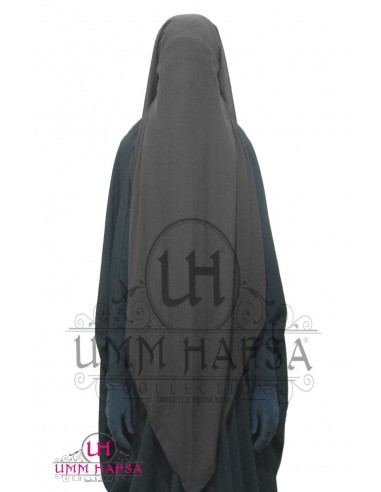 Niqab/Sitar Cap umm hafsa 95cm - Grigio-Niqab Umm Hafsa-Maktaba-Ahloulhadith