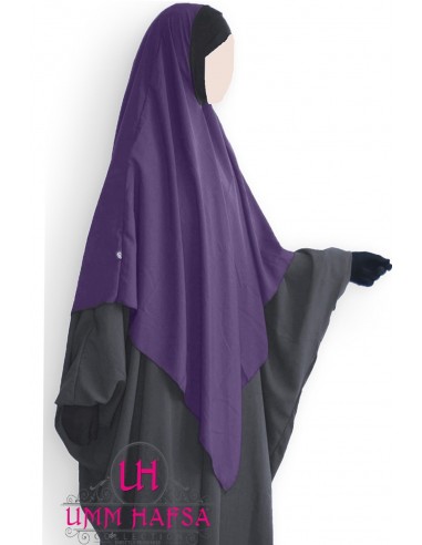 Hijab / Khimar Lycra Umm Hafsa - Beringela-Hijab/Khimar Umm Hafsa-Maktaba-Ahloulhadith
