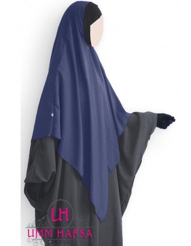 Hijab / Khimar Lycra Umm Hafsa - blue-Hijab/Khimar Umm Hafsa-Maktaba-Ahloulhadith