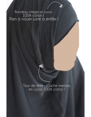 Hijab / Khimar Lycra Umm Hafsa - Cinnamon-Hijab/Khimar Umm Hafsa-Maktaba-Ahloulhadith