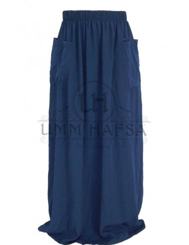 Saia de bolso Umm Hafsa - Azul marinho-Saia/Sarouel Umm hafsa-Maktaba-Ahloulhadith