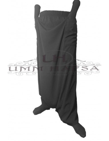 Saroual de bolsillo Umm Hafsa - Negro-Falda/Sarouel Umm hafsa-Maktaba-Ahloulhadith