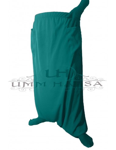 Saroual de bolso Umm Hafsa - Azul pato-Saia/Sarouel Umm hafsa-Maktaba-Ahloulhadith
