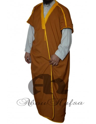 Bisht Saoudien Abou hafsa - Gyllene motiv-Saudiarabisk bisht-Maktaba-Ahloulhadith