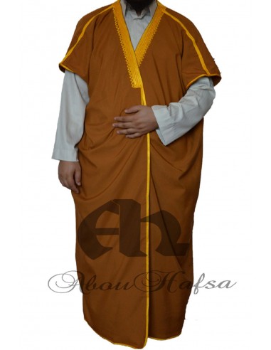 Bisht Saoudien Abou hafsa - Gyllene motiv-Saudiarabisk bisht-Maktaba-Ahloulhadith