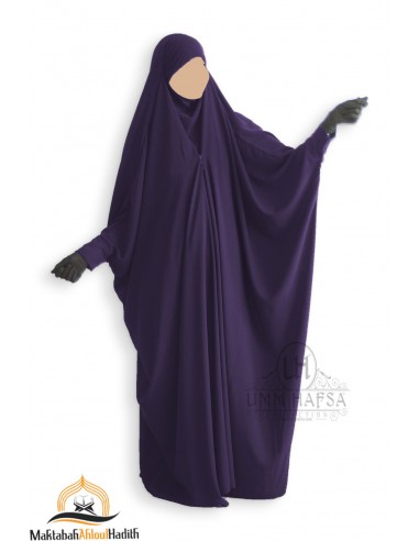 saudische jilbab a clips Umm Hafsa - Aubergine-JILBAB 1 STÜCK-Maktaba-Ahloulhadith