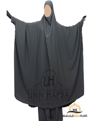 Umm Hafsa Kjol Jilbab med dragkedja - Svart-Jilbab Umm Hafsa-Maktaba-Ahloulhadith