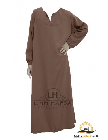 Abaya Hijab Mädchen Umm hafsa - Braun-Abaya/Hijab-Kombination-Maktaba-Ahloulhadith