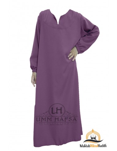 Abaya Hijab girl Umm hafsa - Plum-Abaya/Hijab set-Maktaba-Ahloulhadith