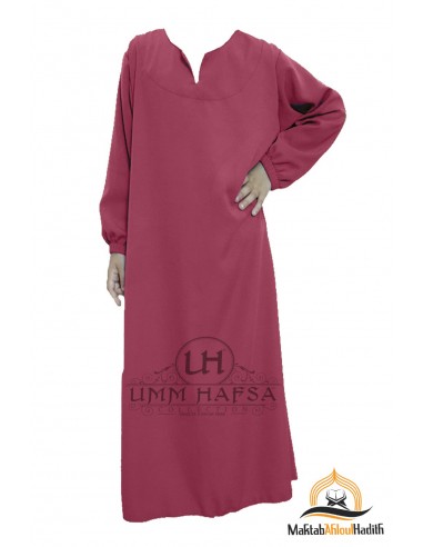 Abaya Hijab flicka Umm hafsa - Bordeaux-Set för abaya/hijab-Maktaba-Ahloulhadith