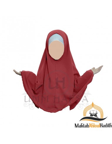 Abaya Hijab ragazza Umm hafsa - Bordeaux-Set Abaya/Hijab-Maktaba-Ahloulhadith