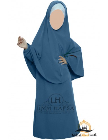 Abaya Hijab meisje Umm hafsa - Hemelsblauw-Abaya/Hijab set-Maktaba-Ahloulhadith