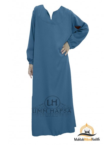 Abaya Hijab flicka Umm hafsa - himmelsblå-Set för abaya/hijab-Maktaba-Ahloulhadith