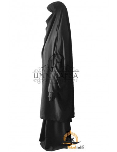 Jilbab 2 pieces Classic "skirt" Umm Hafsa - Grey-Jilbab Umm Hafsa-Maktaba-Ahloulhadith