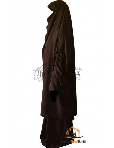 Jilbab 2 pezzi Classico "gonna" Umm Hafsa - Marrone-Jilbab Umm Hafsa-Maktaba-Ahloulhadith