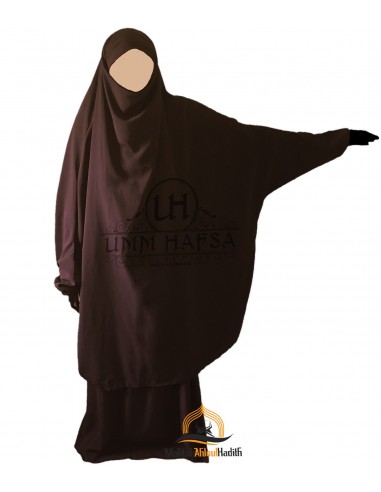 Jilbab 2 peças "saia" clássica Umm Hafsa - Castanho-Jilbab Umm Hafsa-Maktaba-Ahloulhadith