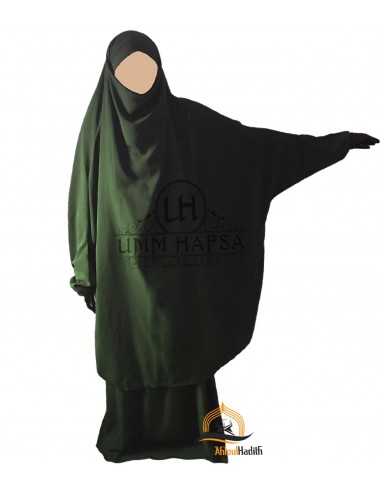 Jilbab 2 Stück Klassisch "Rock" Umm Hafsa - Khaki Grün-Jilbab Umm Hafsa-Maktaba-Ahloulhadith