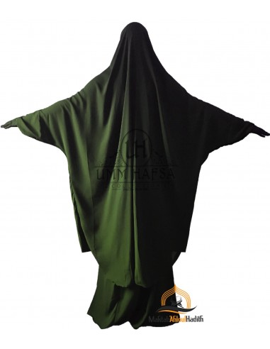 Jilbab 2 pieces Classique "jupe" Umm Hafsa - Vert Kaki-Jilbab Umm Hafsa-Maktaba-Ahloulhadith