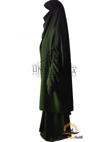 Jilbab 2 pieces Classique "jupe" Umm Hafsa - Vert Kaki-Jilbab Umm Hafsa-Maktaba-Ahloulhadith