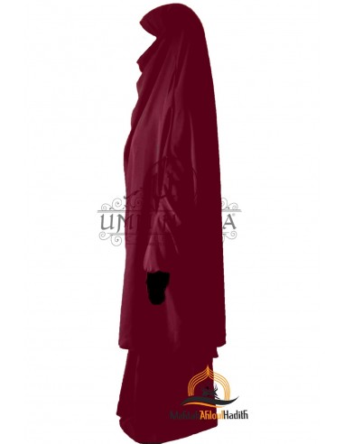 Jilbab 2 delar Klassisk "kjol" Umm Hafsa - Bordeaux-Jilbab Umm Hafsa-Maktaba-Ahloulhadith