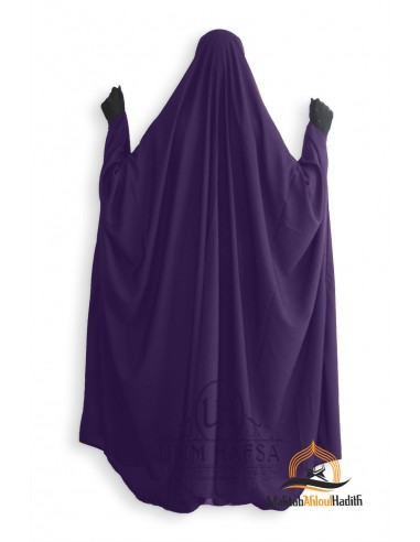 Klassisk Saudiarabisk Jilbab Umm Hafsa - Aubergine-Jilbab Umm Hafsa-Maktaba-Ahloulhadith