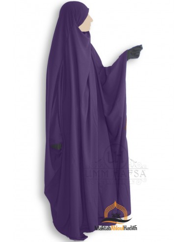 Jilbab saudita clássico Umm Hafsa - Beringela-Jilbab Umm Hafsa-Maktaba-Ahloulhadith