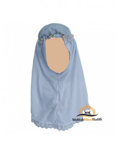 Princess Hijab / Children's Khimar - White-Children's area-Maktaba-Ahloulhadith
