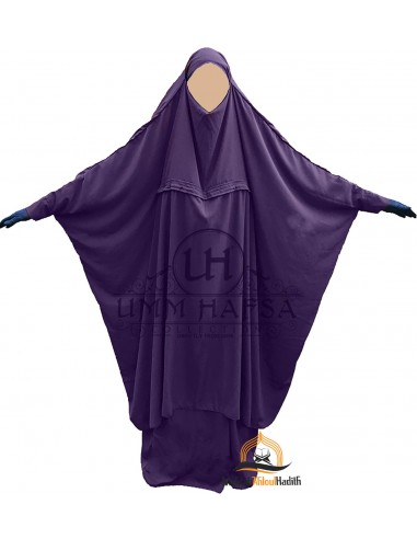 Umm Hafsa positie jilbab/rok - Aubergine-Jilbab Umm Hafsa-Maktaba-Ahloulhadith