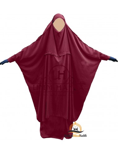 Umm Hafsa positie jilbab/rok - Bordeaux-Jilbab Umm Hafsa-Maktaba-Ahloulhadith