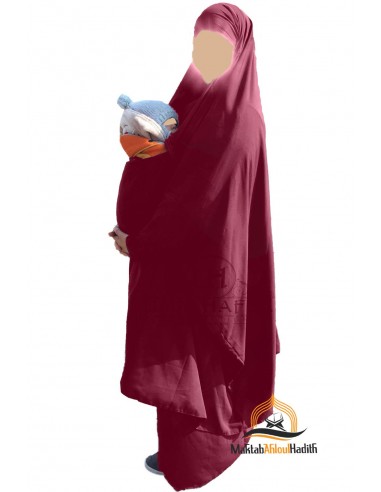 Umm Hafsa jilbab/kjol för mammor - Bordeaux-Jilbab Umm Hafsa-Maktaba-Ahloulhadith