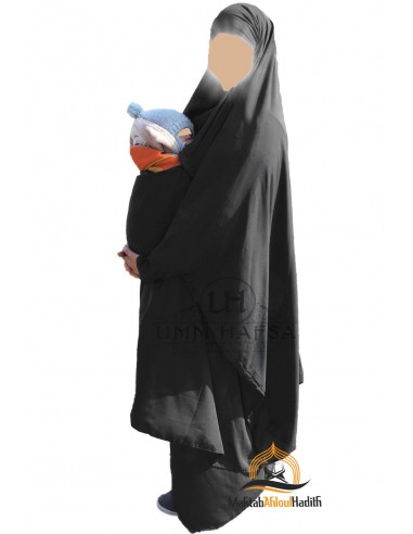 Umm Hafsa Maternity Jilbab - Preto-Jilbab Umm Hafsa-Maktaba-Ahloulhadith