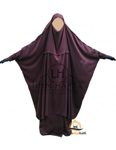 Umm Hafsa positie jilbab/rok - Plum-Jilbab Umm Hafsa-Maktaba-Ahloulhadith