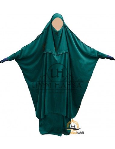Jilbab de maternidade Umm Hafsa - Azul pato-Jilbab Umm Hafsa-Maktaba-Ahloulhadith