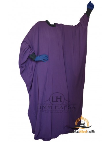 Abaya Lycra Umm Hafsa - Beringela-Abaya Umm Hafsa-Maktaba-Ahloulhadith