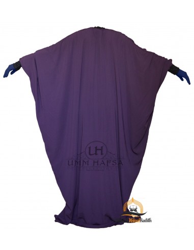 Abaya Lycra Umm Hafsa - Berenjena-Abaya Umm Hafsa-Maktaba-Ahloulhadith
