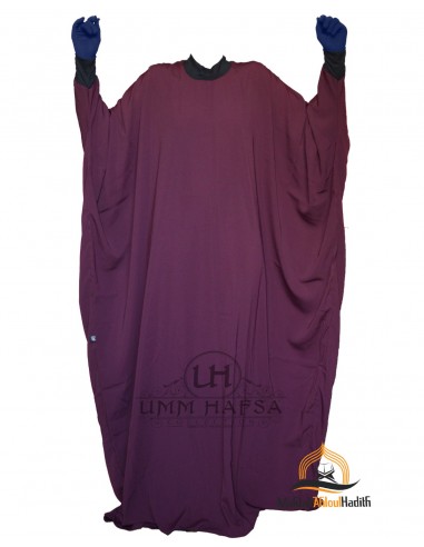 Abaya Lycra Umm Hafsa - Ameixa-Abaya Umm Hafsa-Maktaba-Ahloulhadith