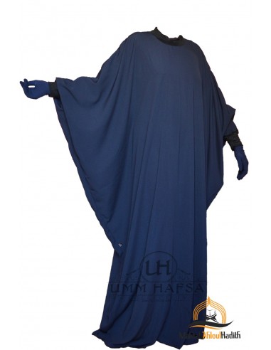 Abaya Lycra Umm Hafsa - BLAUW-Abaya Umm Hafsa-Maktaba-Ahloulhadith