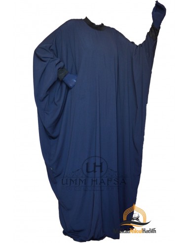 Abaya Lycra Umm Hafsa - BLEU-Abaya Umm Hafsa-Maktaba-Ahloulhadith
