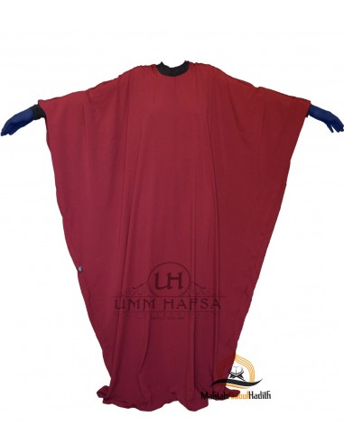 Abaya Lycra Umm Hafsa - Burdeos-Abaya Umm Hafsa-Maktaba-Ahloulhadith