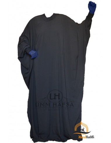 Abaya Lycra Umm Hafsa - PRETO-Abaya Umm Hafsa-Maktaba-Ahloulhadith