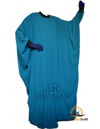 Abaya Lycra Umm Hafsa - Azul Pato-Abaya Umm Hafsa-Maktaba-Ahloulhadith