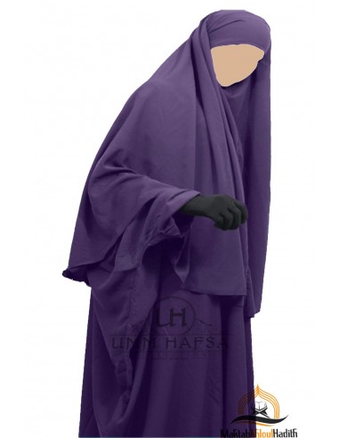Hijab / khimar Cabo Umm Hafsa - Beringela-Hijab/Khimar Umm Hafsa-Maktaba-Ahloulhadith