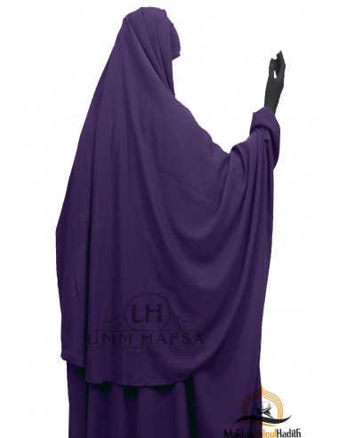 Hijab / khimar Cabo Umm Hafsa - Berenjena-Hijab/Khimar Umm Hafsa-Maktaba-Ahloulhadith