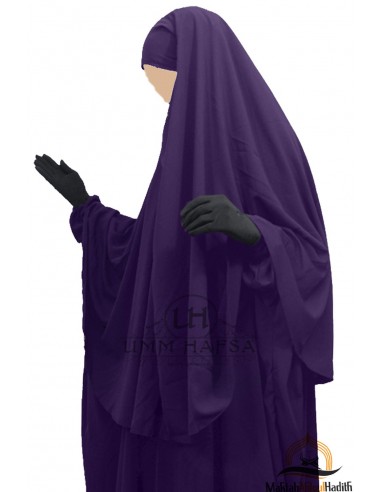 Hijab / khimar Cabo Umm Hafsa - Beringela-Hijab/Khimar Umm Hafsa-Maktaba-Ahloulhadith