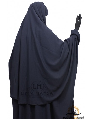 Hijab / khimar Cabo Umm Hafsa - azul-Hijab/Khimar Umm Hafsa-Maktaba-Ahloulhadith