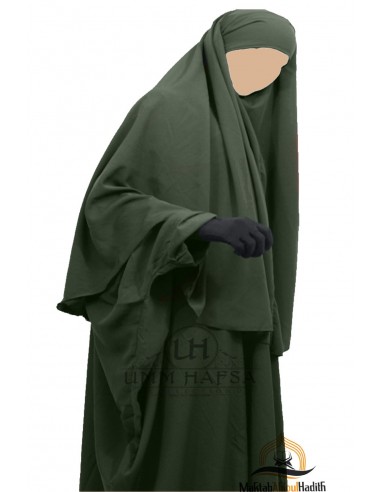 Hijab / Khimar Cape Umm Hafsa - Cáqui-Hijab/Khimar Umm Hafsa-Maktaba-Ahloulhadith