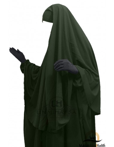 Hijab / Khimar Cape Umm Hafsa - Cáqui-Hijab/Khimar Umm Hafsa-Maktaba-Ahloulhadith